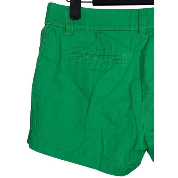J. Crew Classic Mid Rise Chino Lightweight Shorts Pockets Belt Loops 0 Green - Picture 7 of 15